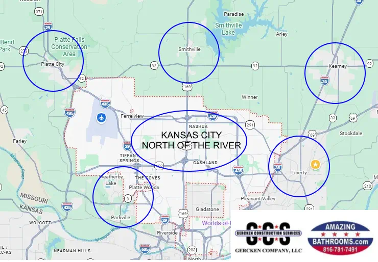 KC Northland Map - GCS Service Areas