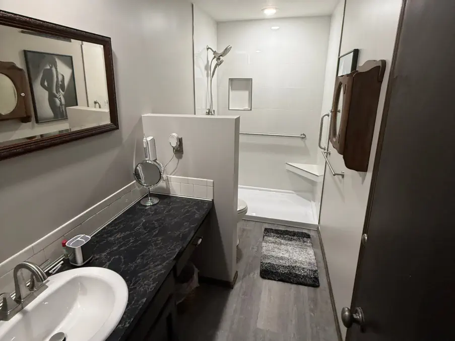 Gashland Hall Bathroom Shower Remodel Menu Image